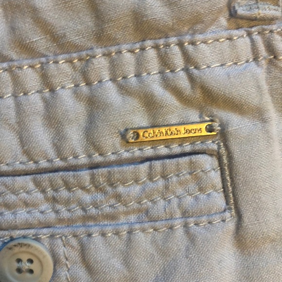 🦋Calvin Klein Light Blue Linen Short - Picture 3 of 4